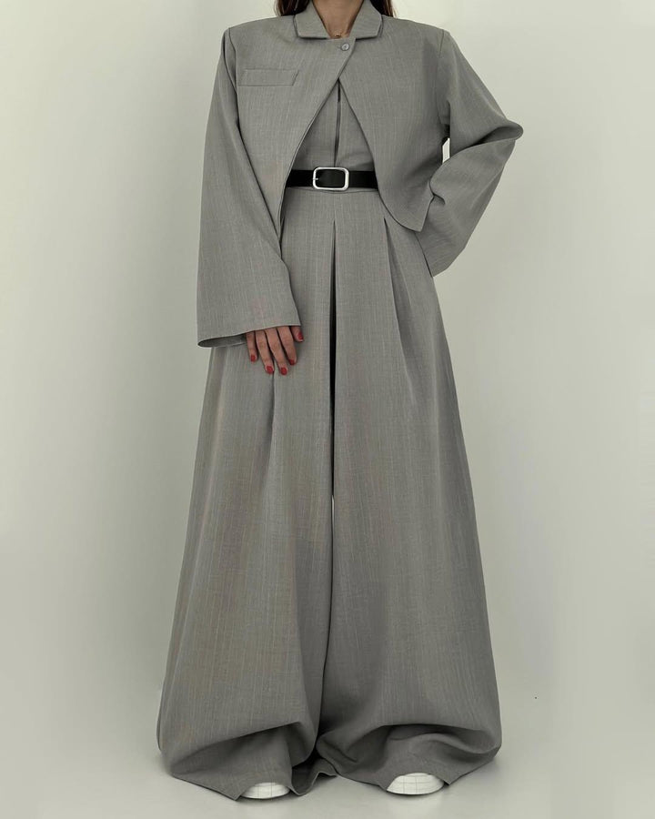 Lorayae - Puha tapintású, széles szárú overál és kabát szett