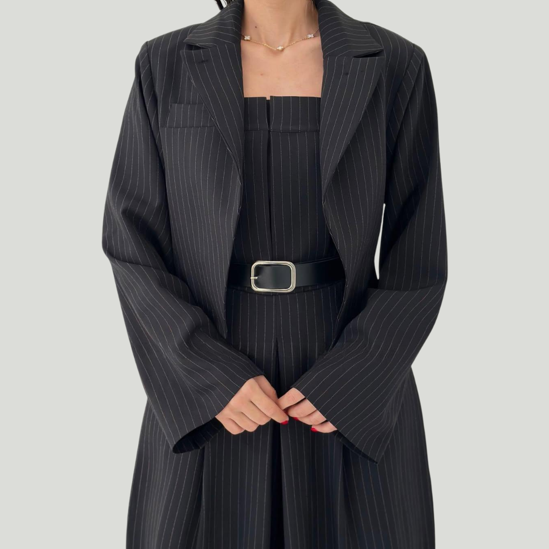 Lorayae - Puha tapintású, széles szárú overál és kabát szett