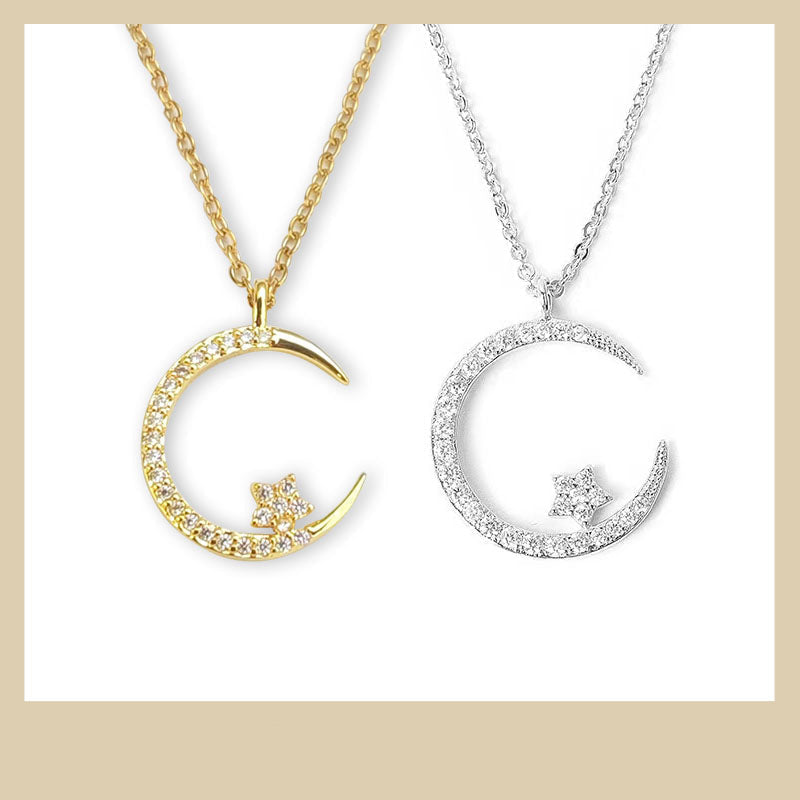 Jesmyra - Hold és csillag medál nyaklánc