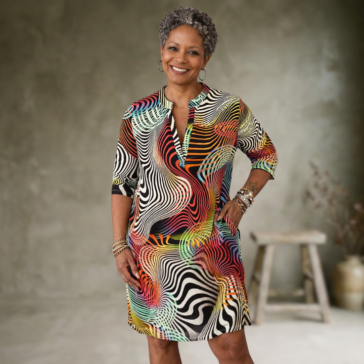 Tialora - puha tapintású V-nyakú ruha