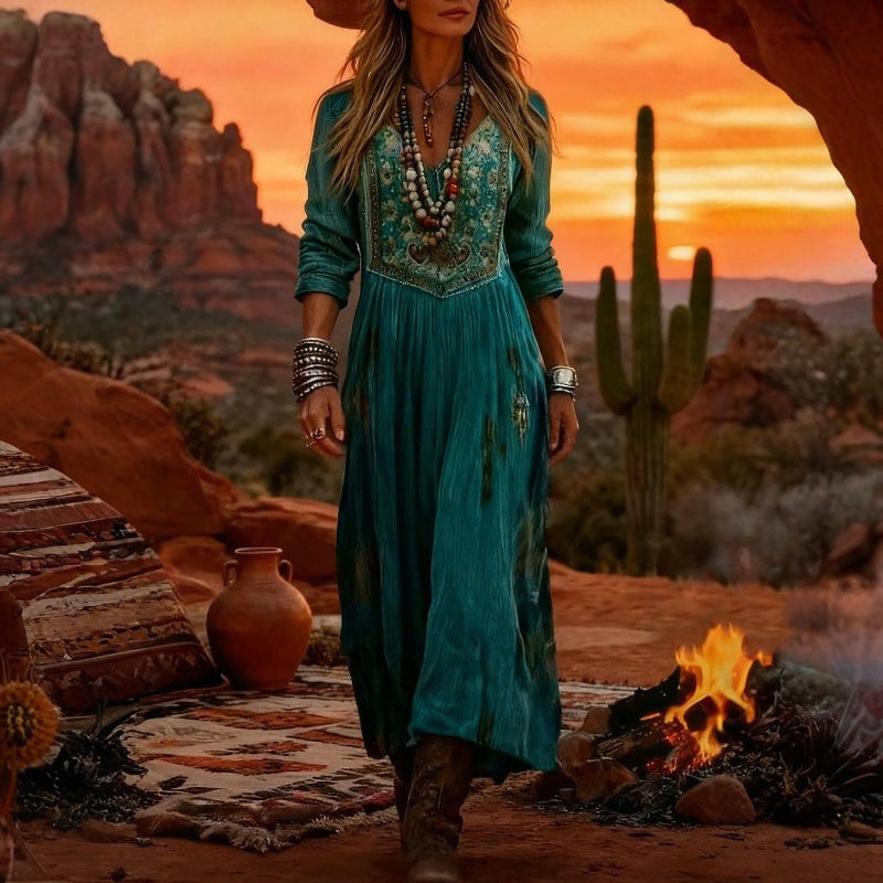 Lymira - Puha tapintású, virágmintás midi ruha