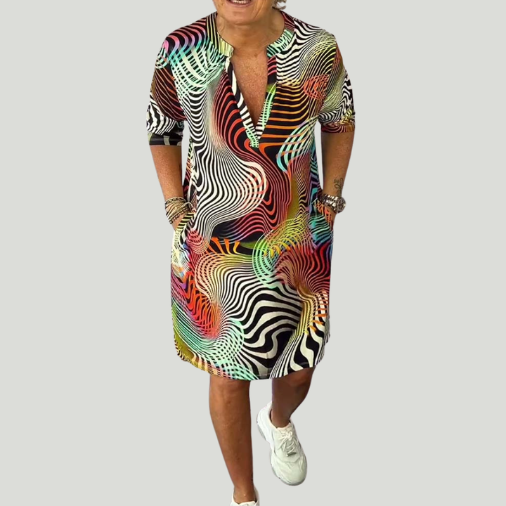 Tialora - puha tapintású V-nyakú ruha