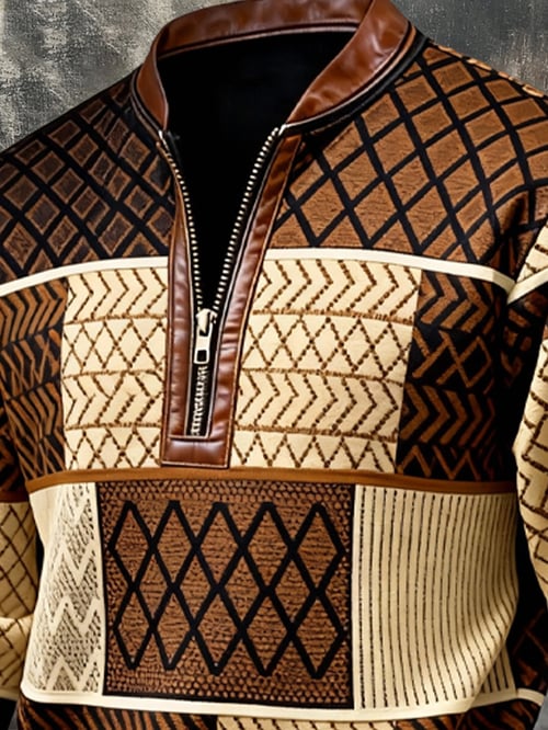 Orvis - Strukturált cipzáras pulóver