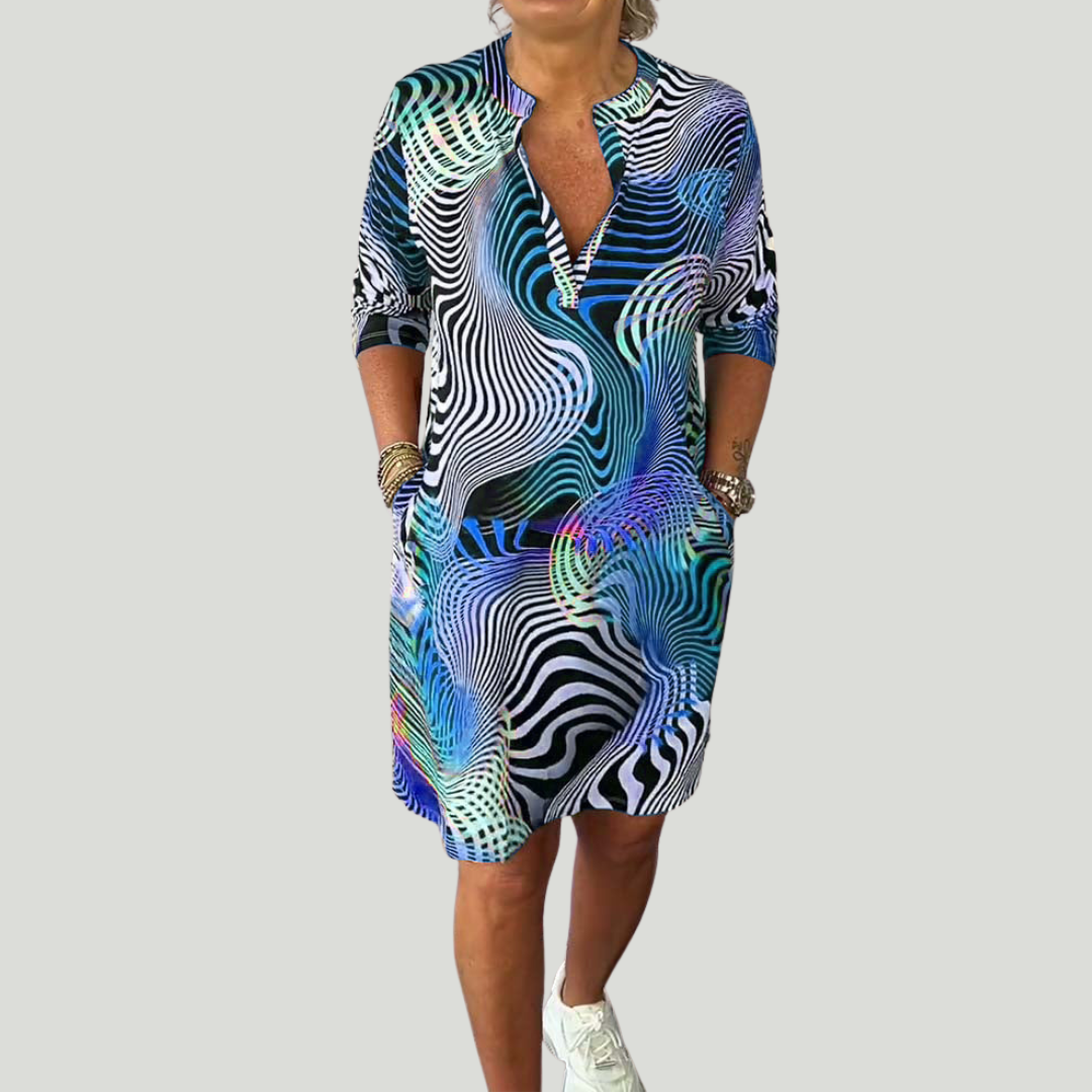 Tialora - puha tapintású V-nyakú ruha