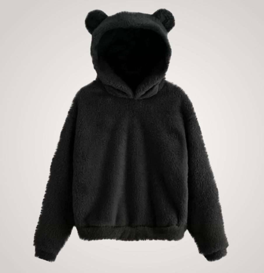 Tialyn - Plüss medvefüles kapucnis pulóver