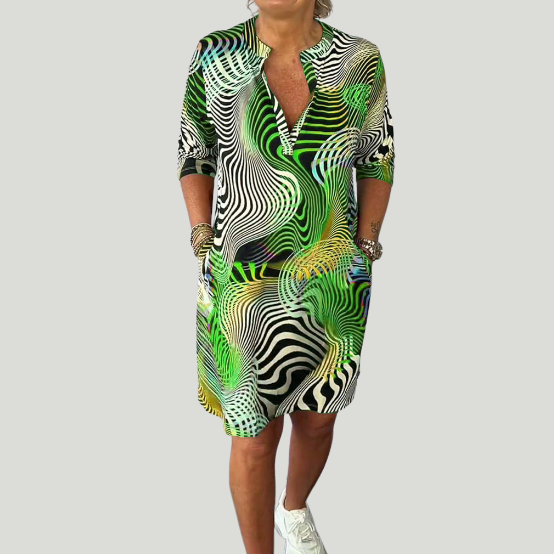 Tialora - puha tapintású V-nyakú ruha