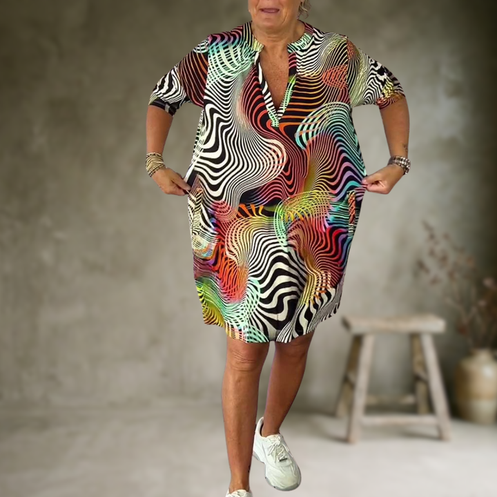 Tialora - puha tapintású V-nyakú ruha