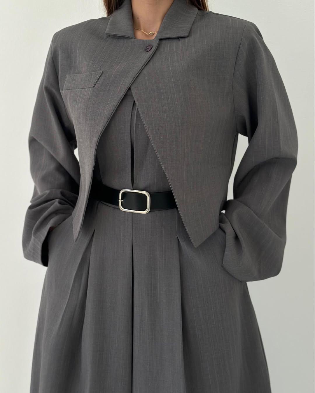 Lorayae - Puha tapintású, széles szárú overál és kabát szett