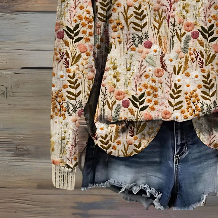 Aylinrae - puha tapintású virágmintás pulóver