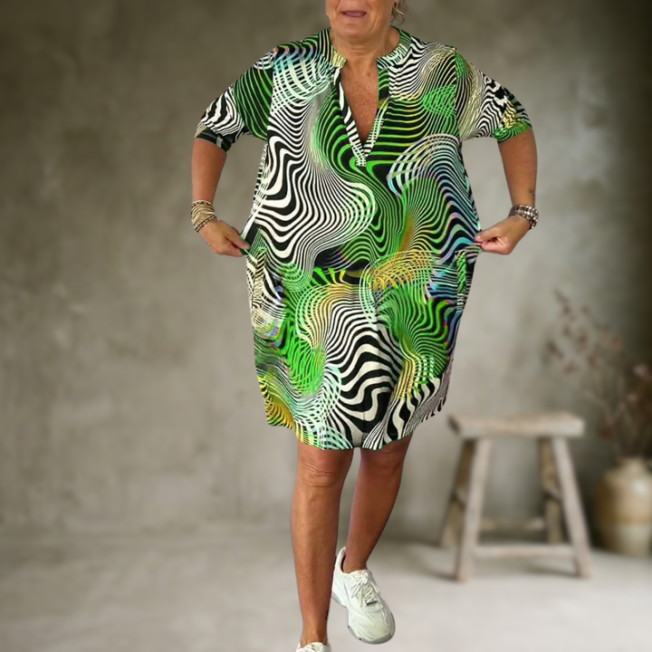 Tialora - puha tapintású V-nyakú ruha