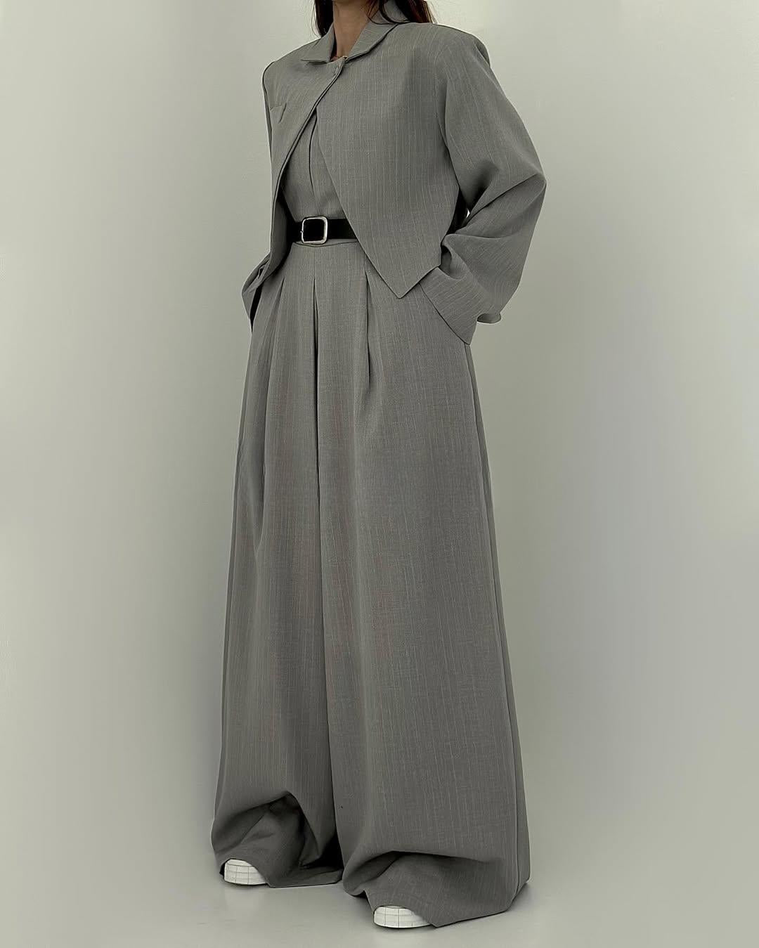 Lorayae - Puha tapintású, széles szárú overál és kabát szett