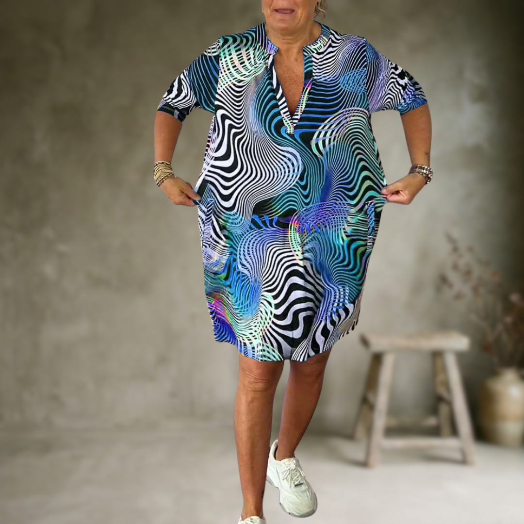 Tialora - puha tapintású V-nyakú ruha