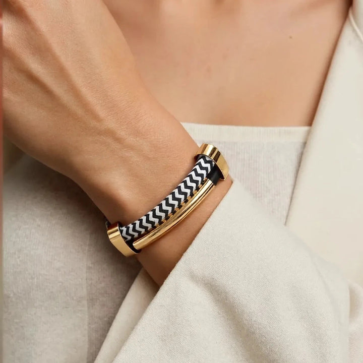 Elara - Geometrikus kötél ékszer szett