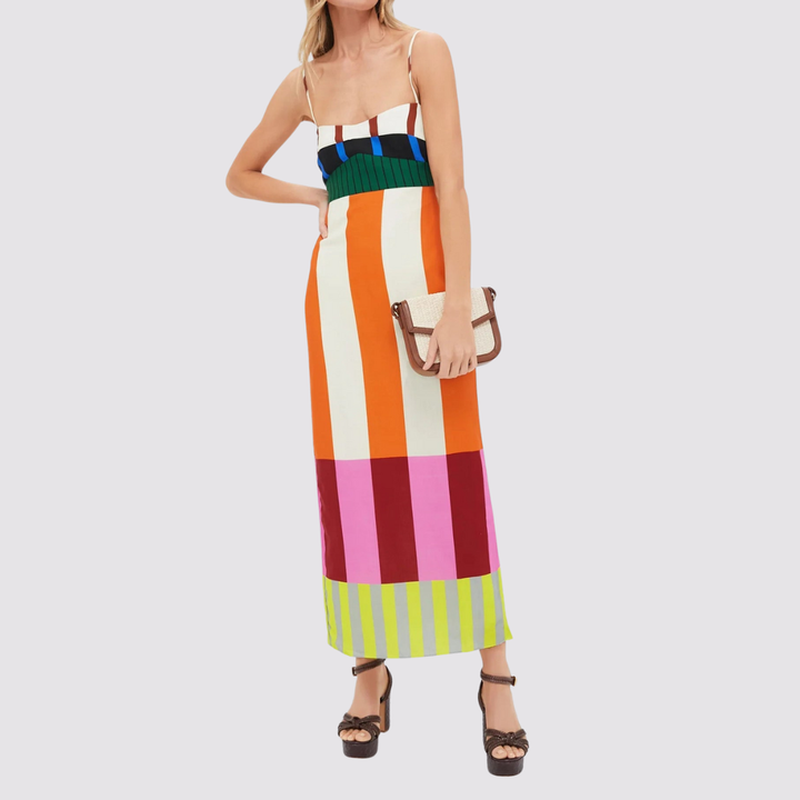 Norisse - Puha tapintású csíkos nyári ruha