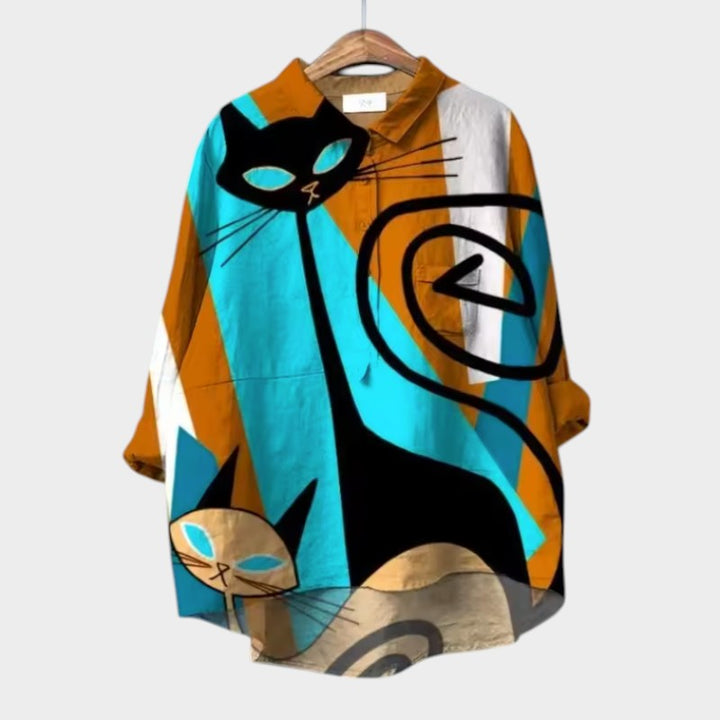 Ravea - Puha tapintású macskamintás ing