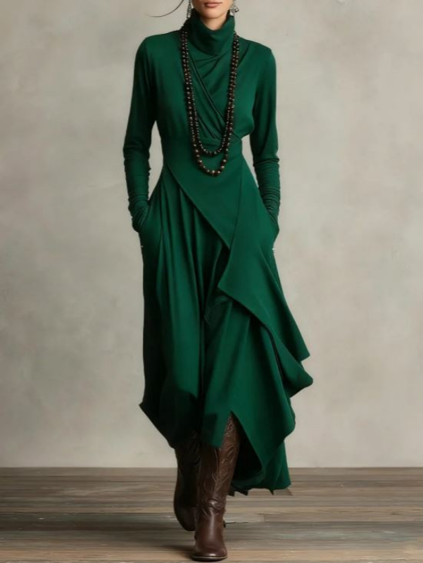 Rylise - Puha tapintású drapírozott maxiruha