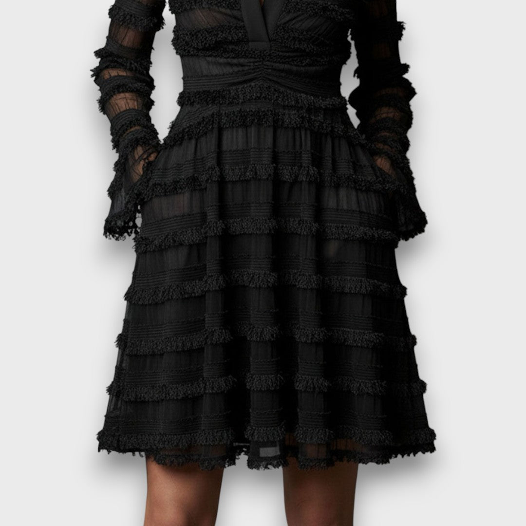 Zayenna - texturált rojtos ruha