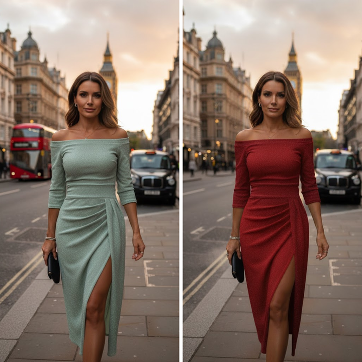 Evalora – Elegáns, alkalmi midi ruha