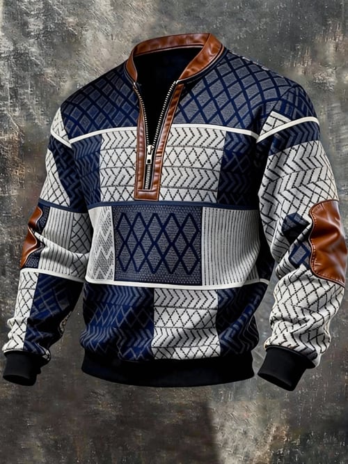 Orvis - Strukturált cipzáras pulóver